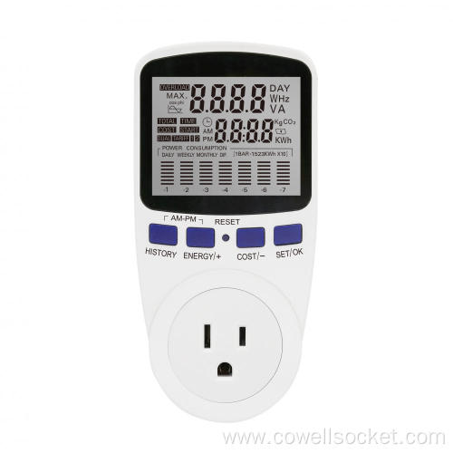 With Chart Energy Meter With Socket Adapter